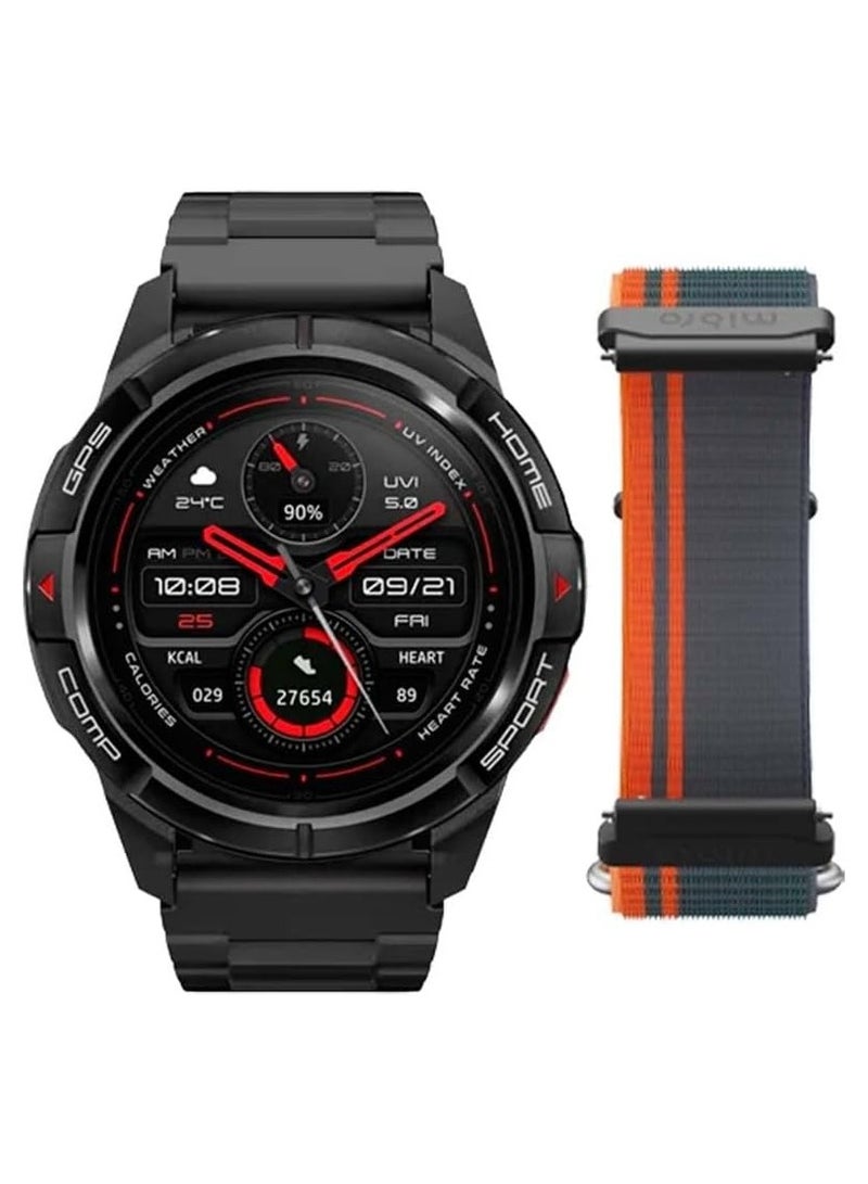 Mibro GS Active Sport Smart Watch 1.3" Amoled 4-PD Heart Rate Monitoring 10-Axis Motion Sensor 5ATM Water Resistances GPS Satellite Positioning,150 Modes 20 Days Bettery Life smartwatch (Black) - Image 2