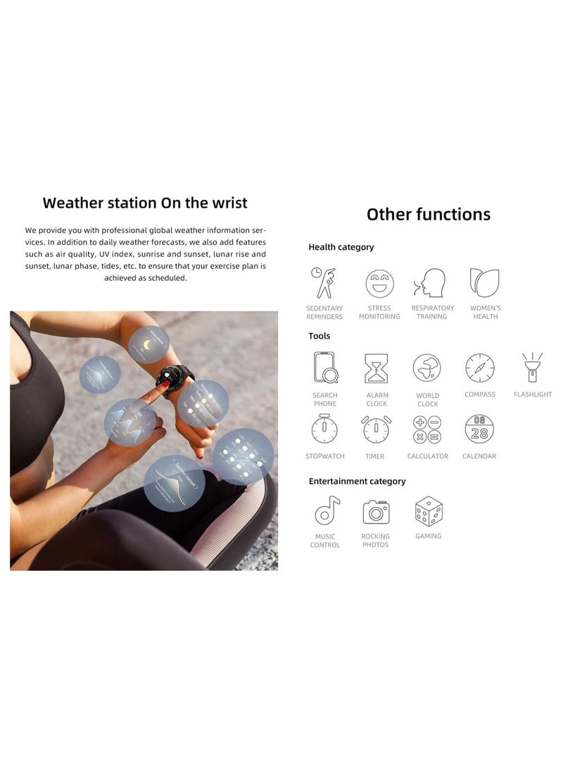 Mibro GS Active Sport Smart Watch 1.3" Amoled 4-PD Heart Rate Monitoring 10-Axis Motion Sensor 5ATM Water Resistances GPS Satellite Positioning,150 Modes 20 Days Bettery Life smartwatch (Black) - Image 5