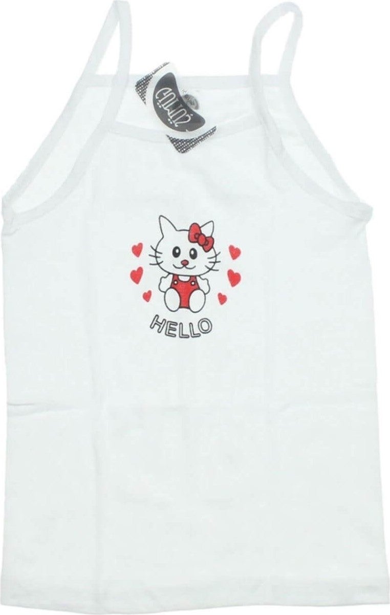 Gümüş Silver 3028 6-Pack Printed Rope Strap Girl's Undershirt  - Image 2
