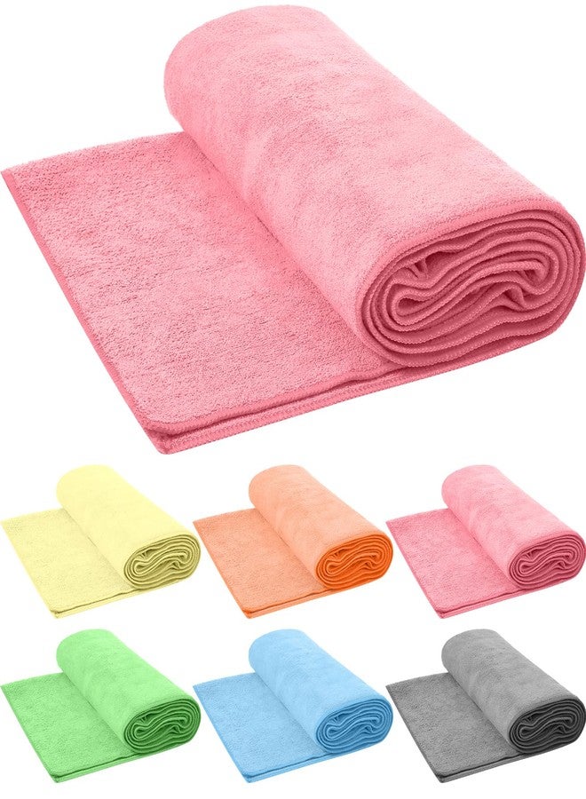Breling 6 Pcs Hot Yoga Towels Bulk Non Slip Microfiber Anti Slip Absorbent Multicolor Wicking Pilates Yoga Mat Towel for Women Men Pilates, 27" x 72" (Multicolor) - Image 1