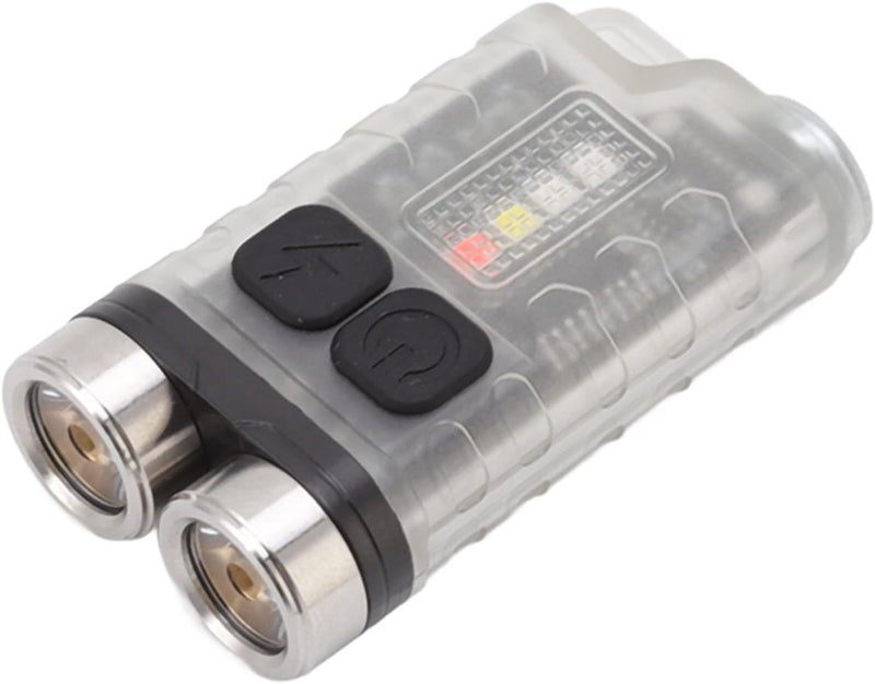 Hiking Flashlight, Compact Flashlight, V3 Mini Keychain Flashlight USB Rechargeable Small Flashlight Outdoor Waterproof Camping Hiking Maintenance Lights Portable Magnetic Flashlight(White) - Image 4