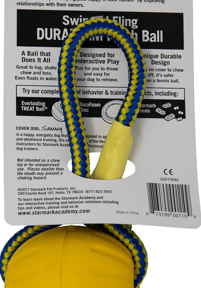 Starmark Swing 'n Fling DuraFoam Ball Dog Toy - Medium Fetch Toy for Dogs - Image 3