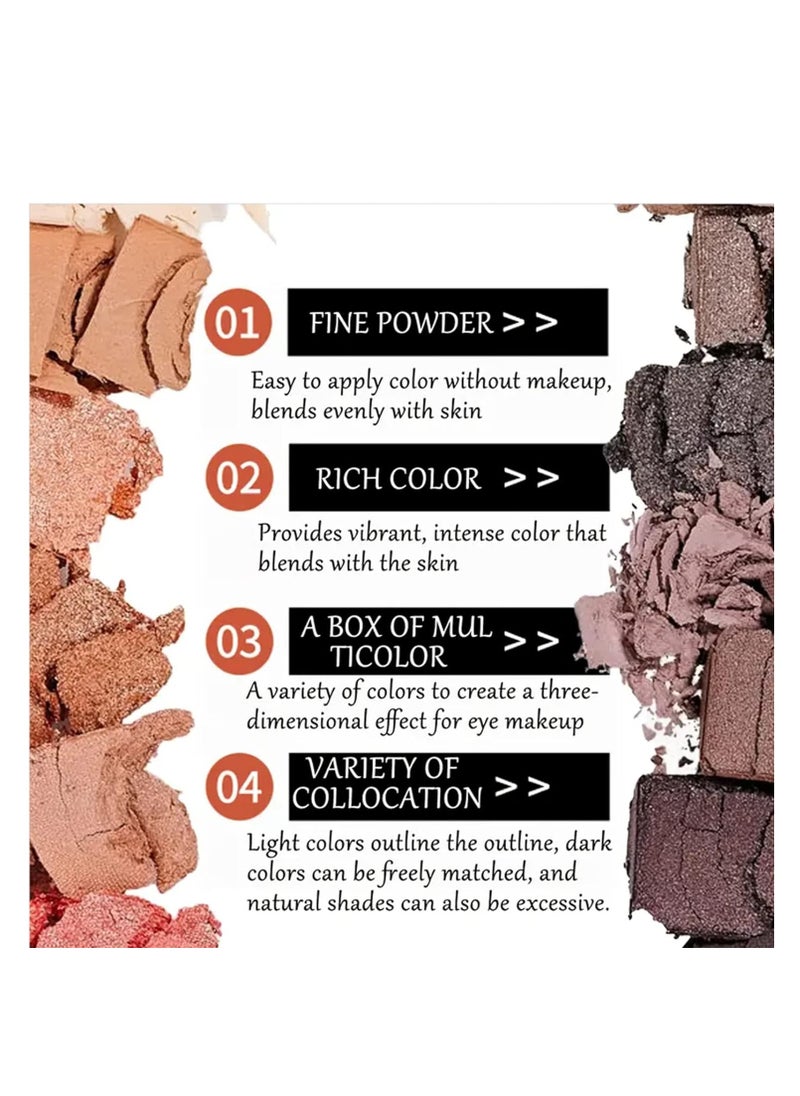 Bestland BestLand 12 colors makeup smoky eyeshadow palette natural nude matte shimmer glitter pigment eye shadow pallete set black eye shadow make up for women color E smokey  - Image 2