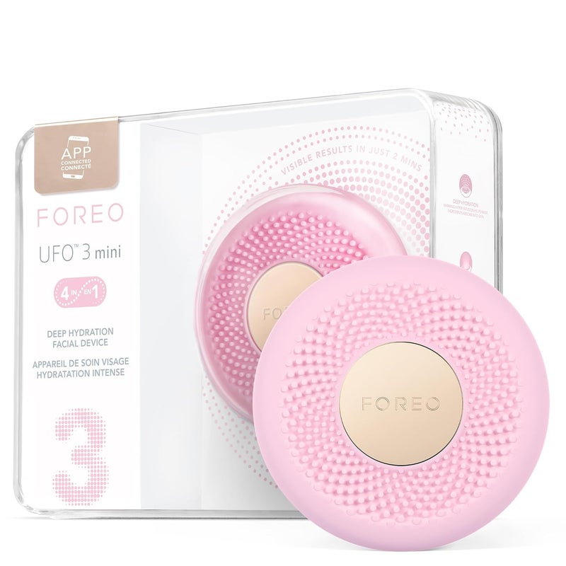 FOREO UFO 3 mini  Face Mask Infuser  Deep Moisturizer  Red Light Treatment 5 in 1 Facial Skin Care  Anti Aging Light Treatment  Cryo Treatment  Face Massager  Collagen Boosting