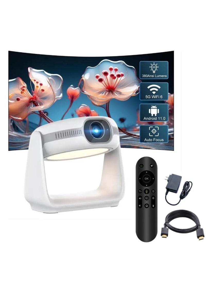 K1 4K Ultra HD Smart Projector – 380 ANSI Lumens Android 11 Mini Projector with Auto Focus, Auto Keystone Correction, 5G WiFi 6 & Bluetooth 5.0 | Built-in Battery, 180" Screen, MEMC, HDR10, Portable Home Theater & Outdoor Movie Projector  - Image 1