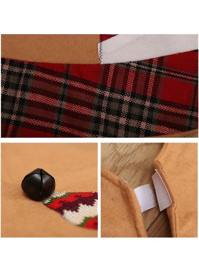 NIBEMINENT Snowman Tree Skirt Decorative Ornament Red/Green/White - Image 4