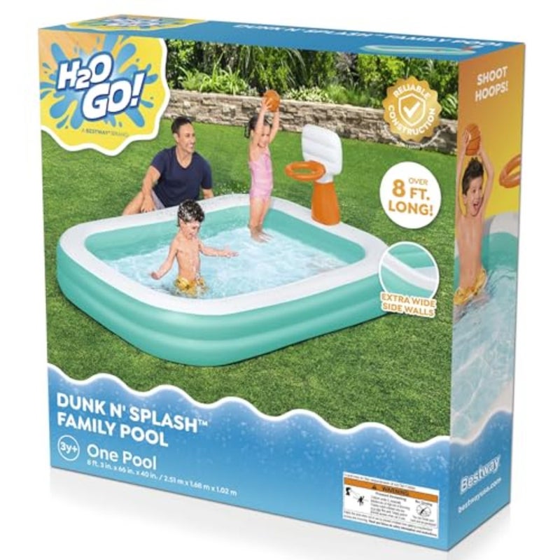® 8'3" x 66" x 40"/2.51m x 1.68m x 1.02m Dunk n' Splash Family Pool 26-54445 - Image 5