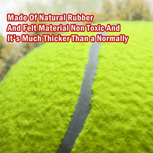 SenseYo Pomeat Big Tennis Ball for Dogs 9.5" Inflatable Giant Tennis Balls Pet Chew Toy - Image 3