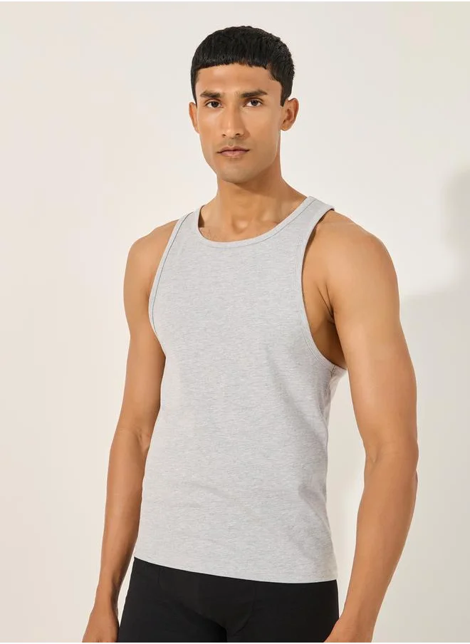 ستايلي Cotton Stretch Round Neck Vest