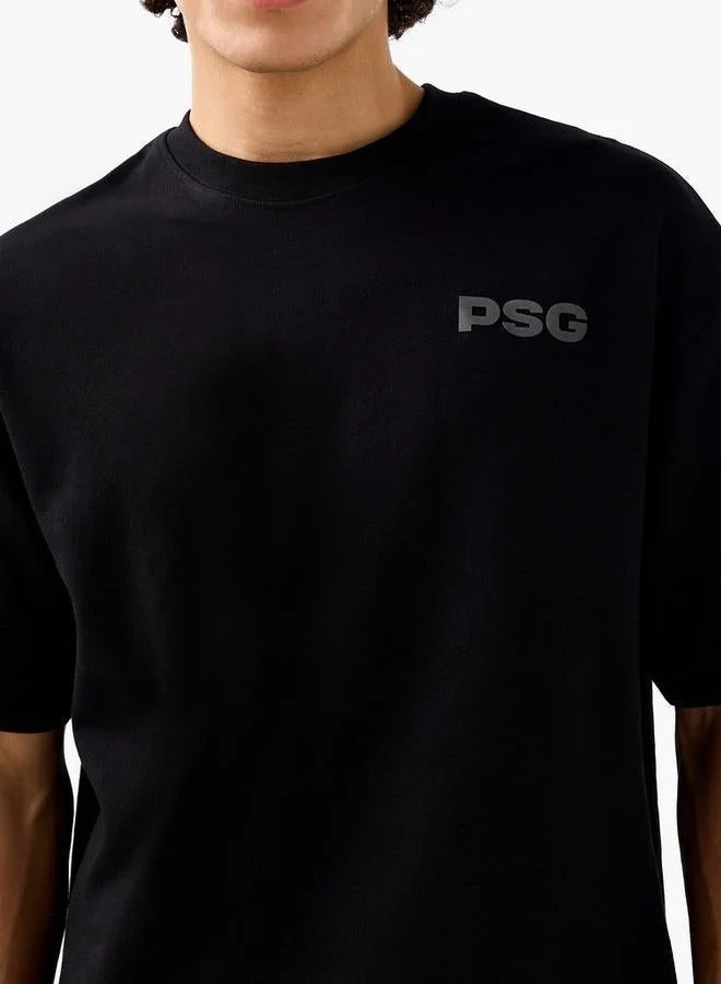 SP Characters Men's Regular Fit Crew Neck Short Sleeves Paris Saint Germain Print T-shirt