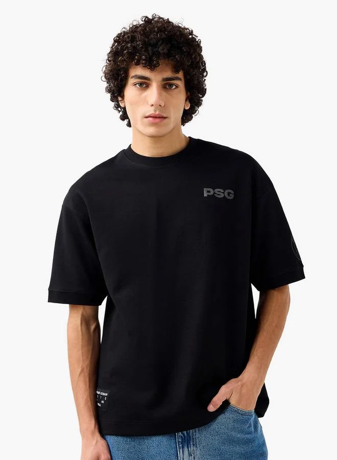 SP Characters Men's Regular Fit Crew Neck Short Sleeves Paris Saint Germain Print T-shirt