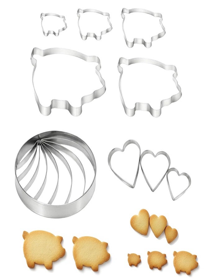 CZFSWT 9PCS Concha Tool Set, Pig Cookie Tools, Cookie Molds Suitable for Parties and Family Baking Sessions - Image 1