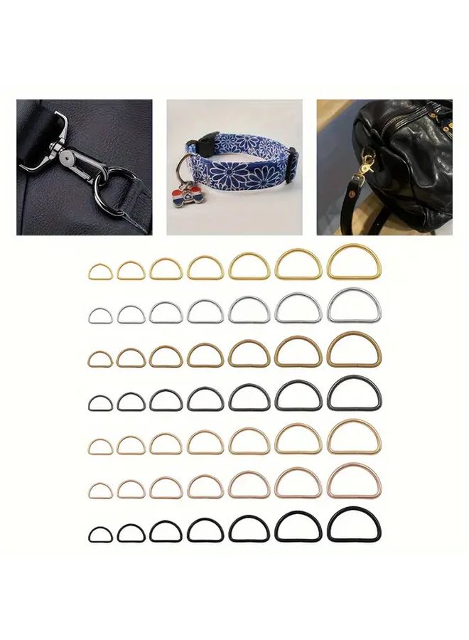 10pcs 15mm Copper Metal D Ring Adjustable Buckle For Backpack Straps Bags Collar - Image 1