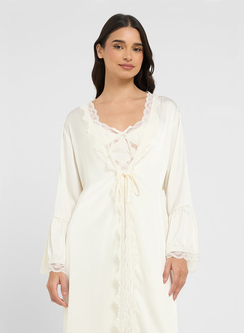 ELLA Night Robe & Slip Dress Set  - Image 3
