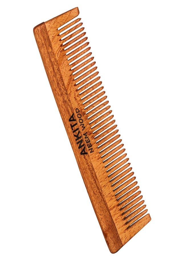 Ankita Neem Wooden Comb|Treated with Herbal Oils For Multi-Actions|Detangling, Frizz Control & Shine,Suited For All Types of Hair(NW-26) - Image 1