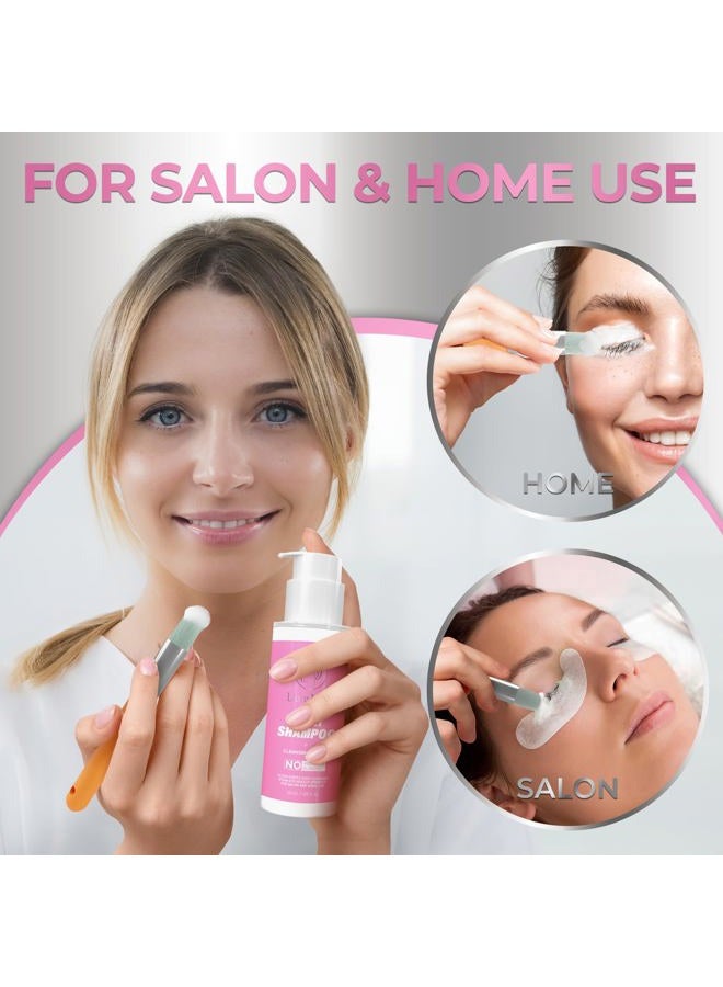 LIORE LASH Eyelash Extension Shampoo + Brush/Gentle Foam Cleanser for Lash Extensions & Natural Lashes/Eyelid Wash/Home & Salon Use/No Burning or Irritation 50ml (1, Shampoo + Brush) - Image 3