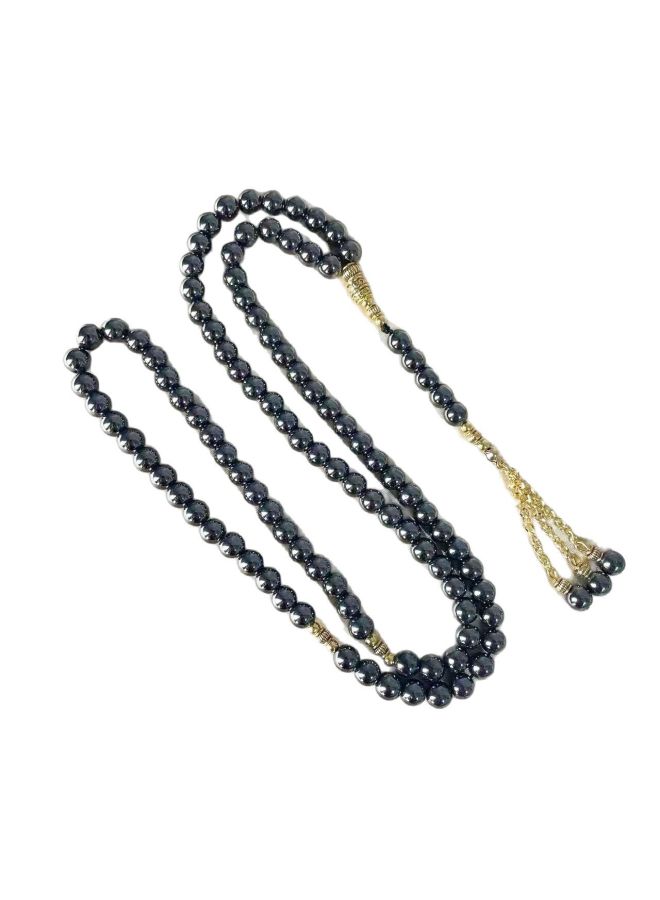 ييكسيا 899 Black Obsidian Golden Chain Beads Muslim Bracelet Tasbih Elegant Original Prayer Counter Subha - Image 5