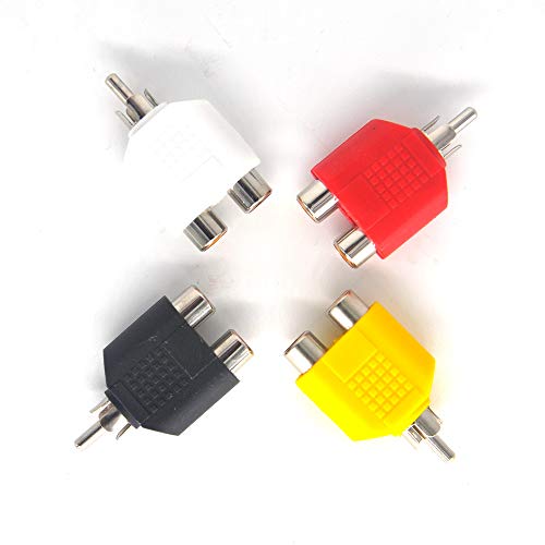 Pardarsey Padarsey RCA Y Splitter Adapter 2 Female to 1 Male for Audio Video AV TV Cable Convert, Piece of 4 - Image 4