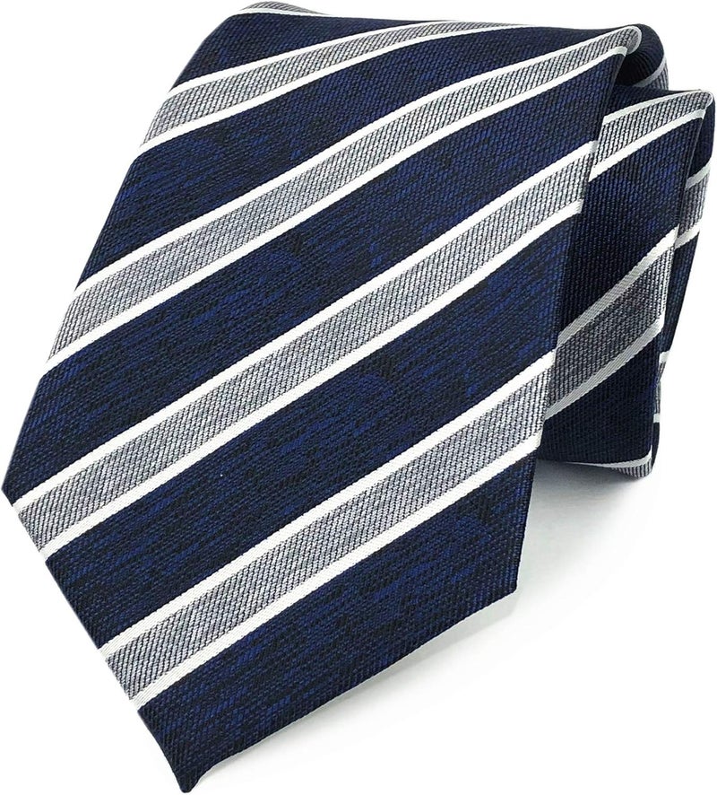 Secdtie Men's Classic Stripe Jacquard Woven Silk Tie Formal Party Suit Necktie - Image 3
