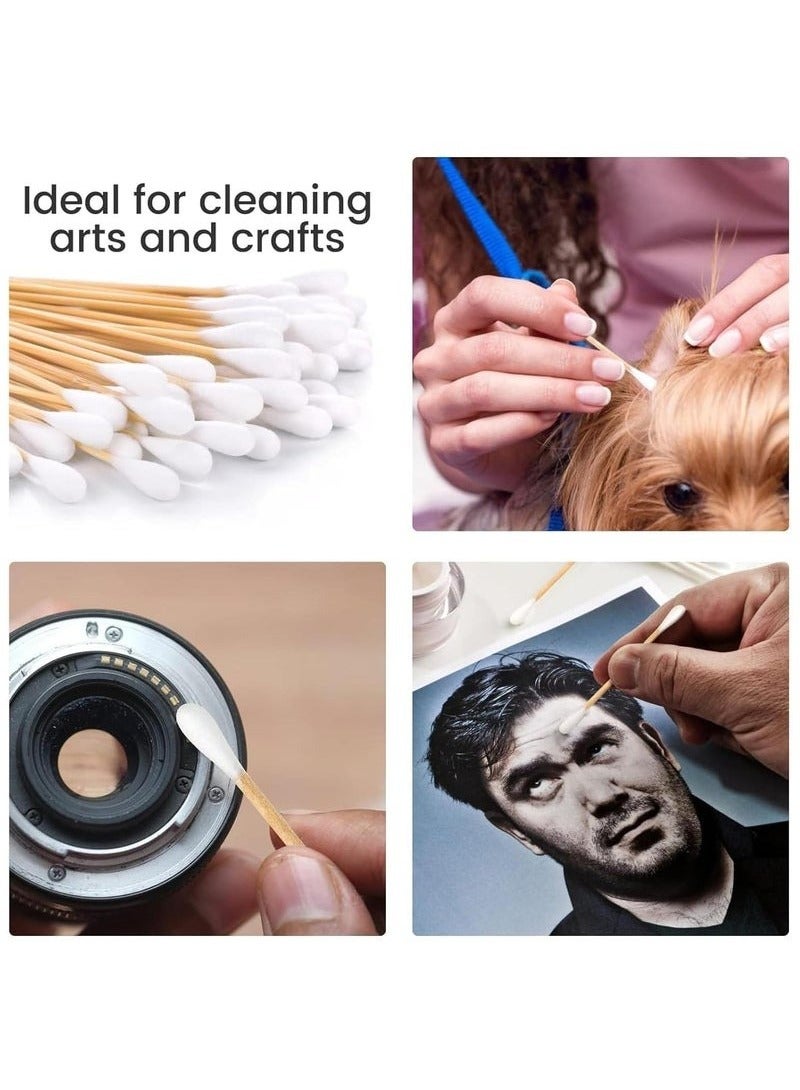 hayapoint Cotton Swabs 300 Pieces, Double-Ended Bamboo Cotton Buds, 100% Biodegradable and Natural, Soft and Flexible Ear Buds for Baby, Makeup, Personal Care, and Daily Cleaning - Image 5