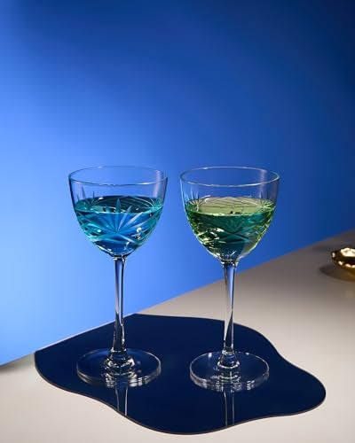 Fioance Nick and Nora Cocktail & Mocktail Glasses Set of 2 - Handcrafted (5oz Lead-Free Crystal Glasses) as Manhattan, Martini - Elegant Coupe Glass, Perfect for Home Bars and Gifts. - Image 5