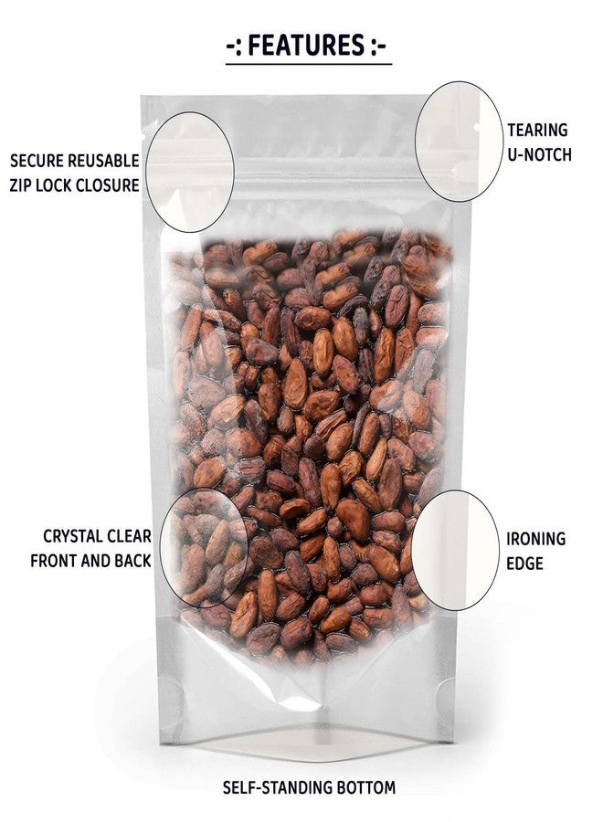 SKY FLEXI PACK Transparent Standup Zipper Pouch – Set of 30 (10 Pcs Each Size, Sizes: 11x17cm, 14x21cm, 16x24cm), LDPE Ziplock Airtight Food Grade Polythene/Polyester Reusable Bag for Food Storage - Image 3