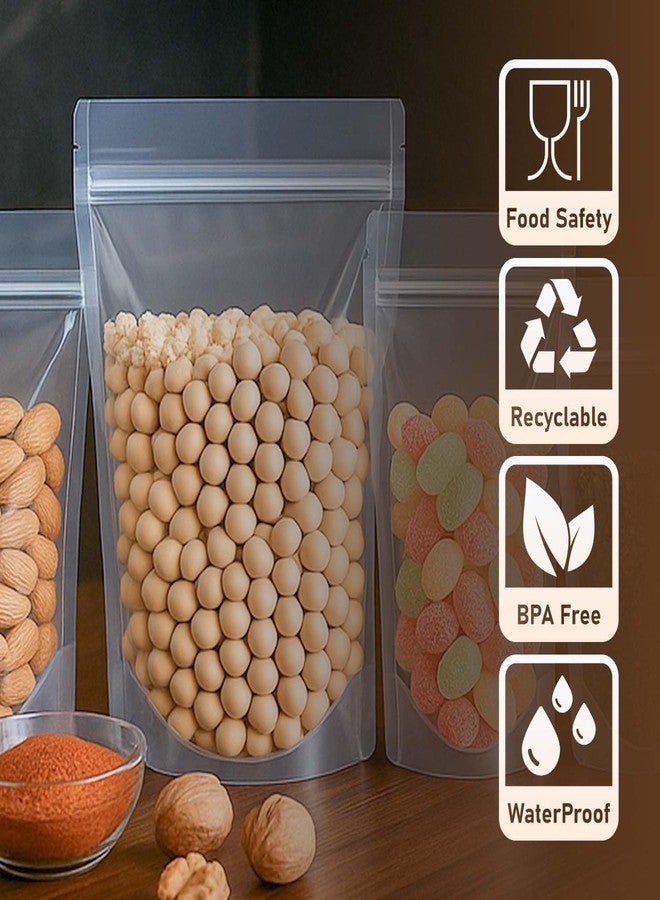 SKY FLEXI PACK Transparent Standup Zipper Pouch – Set of 30 (10 Pcs Each Size, Sizes: 11x17cm, 14x21cm, 16x24cm), LDPE Ziplock Airtight Food Grade Polythene/Polyester Reusable Bag for Food Storage - Image 4