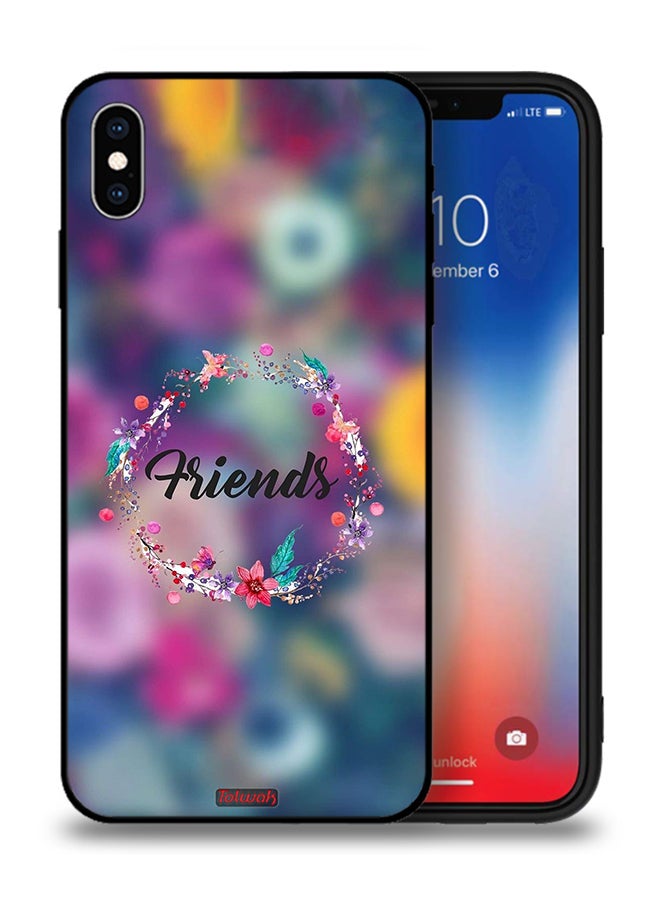 Tolwak Apple iPhone XS Max Protective Case Friends In Flowers Ring Art - Image 1