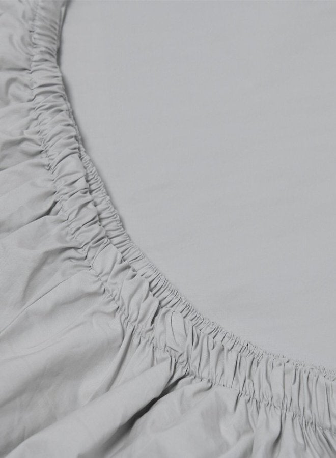 Weavia 100% Egyptian Cotton Fitted Sheet Set - 3 Piece Bedding Includes 1 Fitted Sheet (120x200 cm) and 2 Pillowcases - Image 1