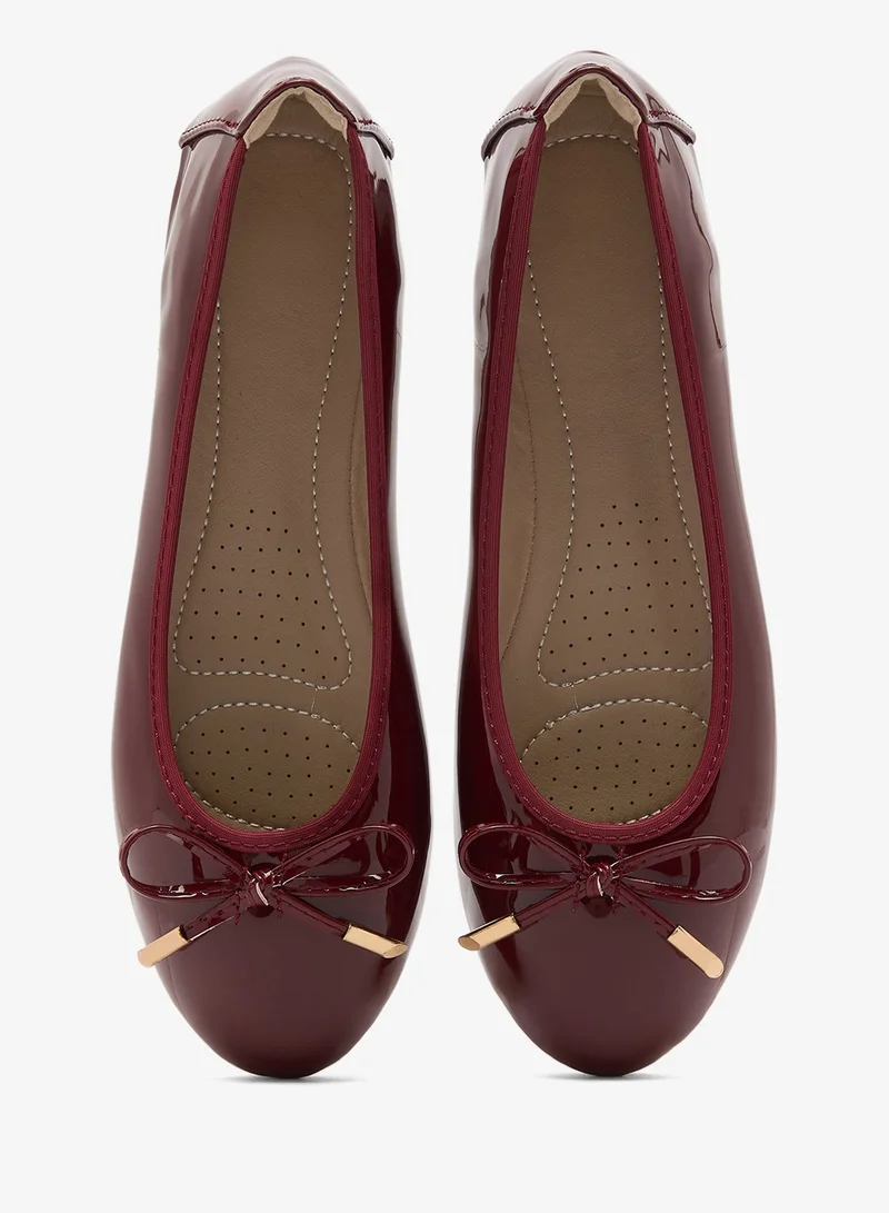 Ginger Burgundy Classic Ballet Flats for Women | Best Price UAE