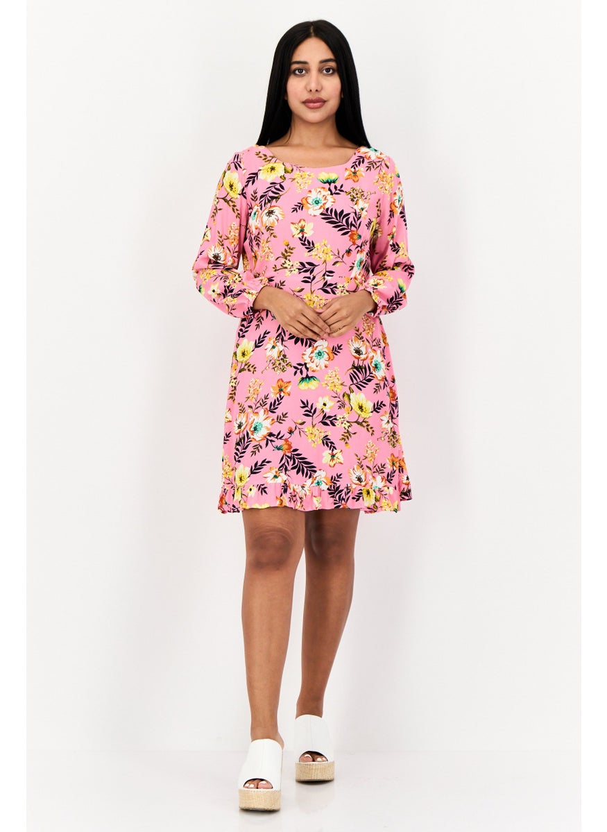 ONLY Women Allover Print Midi Dress, Multicolor  - Image 4
