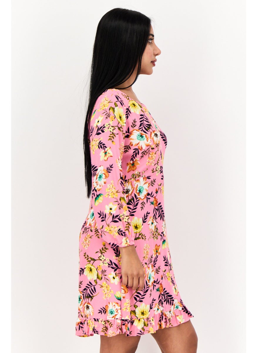 ONLY Women Allover Print Midi Dress, Multicolor  - Image 3