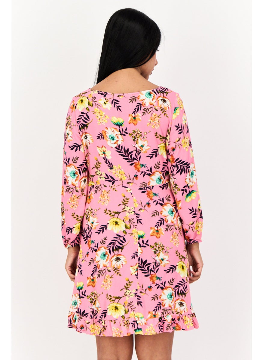 ONLY Women Allover Print Midi Dress, Multicolor  - Image 2