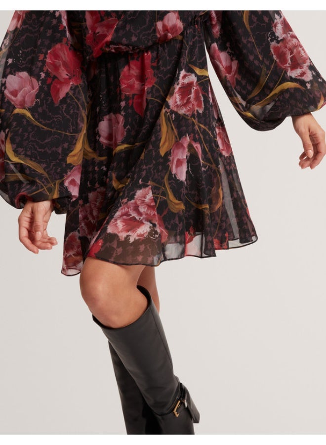 Ted Baker LONG SLEEVE PRINTED MIDI DRESS - Image 4