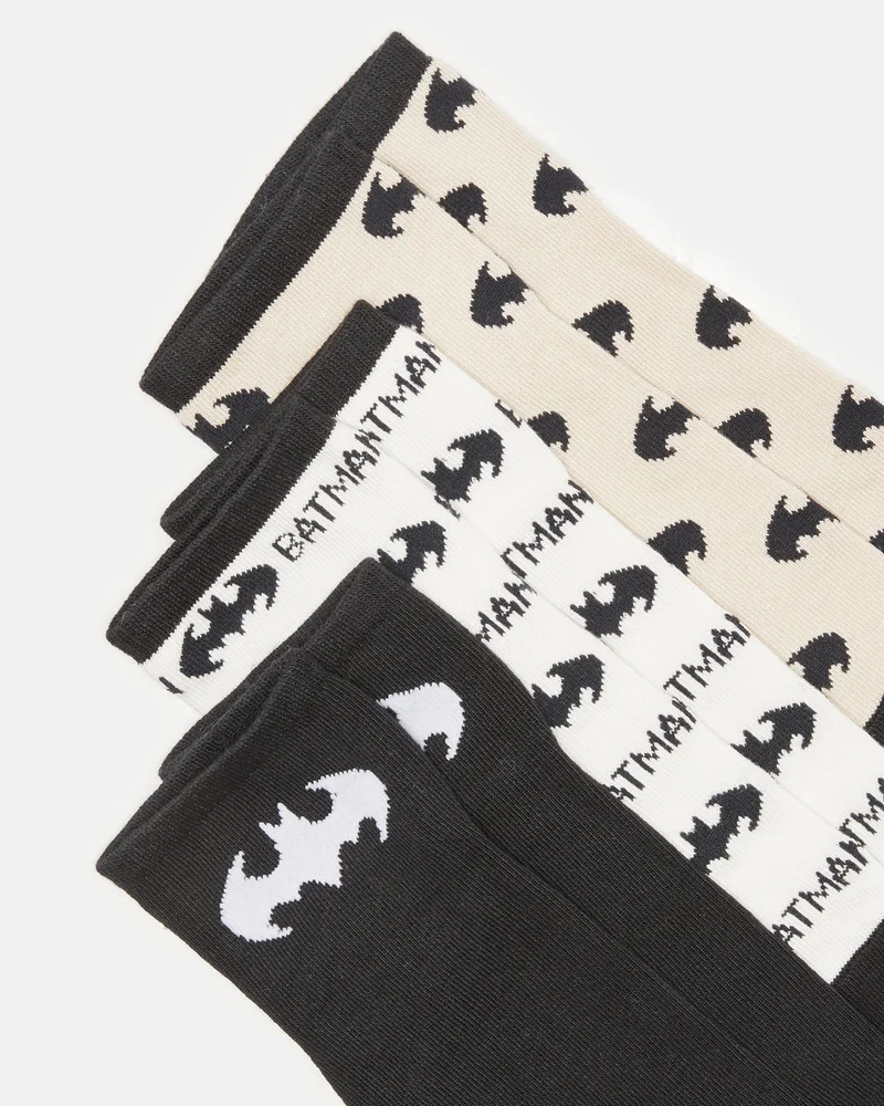 Redtag Senior Boys Assorted Printed Ankle Socks Set (3 Pairs)