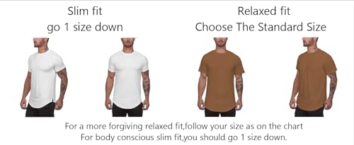 Muscle Killer 3 Pack Men's Gym Workout Bodybuilding Fitness Active Athletic T-Shirts Workout Casual Tee (X-Large, Black+Apricot+Dark Purple) - Image 5