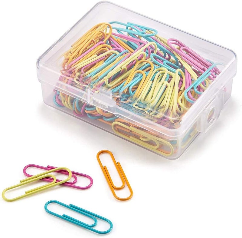 Luckam Paper Clips 28mm Assorted Color Paperclips for Office Premium Clips for Paperwork Paper Clips Small Paperclip Rustproof Paperclips Great for Office School Document Organizing (120pcs) - Image 1