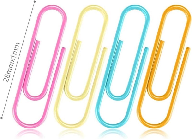 Luckam Paper Clips 28mm Assorted Color Paperclips for Office Premium Clips for Paperwork Paper Clips Small Paperclip Rustproof Paperclips Great for Office School Document Organizing (120pcs) - Image 2