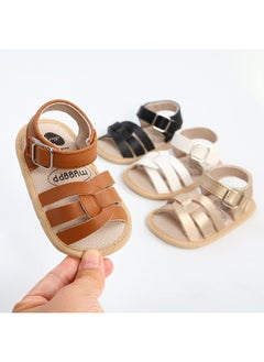 RVROVIC Baby Boys Girls Sandals Premium Soft Anti-Slip Infant Summer Outdoor Shoes Toddler Classic Open Toe Dress Flats(6-12 Months Infant,b-Brown)  - Image 4