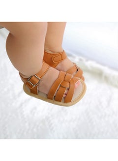 RVROVIC Baby Boys Girls Sandals Premium Soft Anti-Slip Infant Summer Outdoor Shoes Toddler Classic Open Toe Dress Flats(6-12 Months Infant,b-Brown)  - Image 2