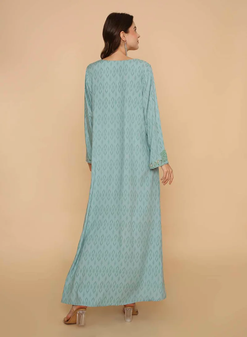 هانا آند سارا جلابية قفطان نسائية طويلة بتطريز فريد