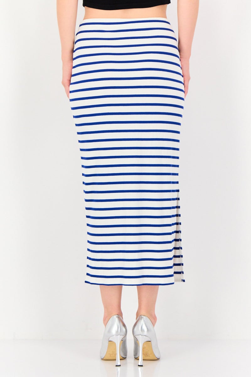 promod Women Stripe Midi Skirts, Multicolor - Image 2