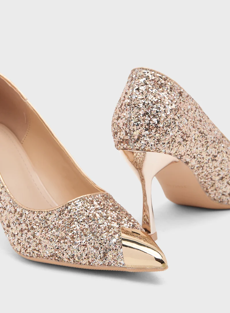 ELLA High Heeled Glitter Pump