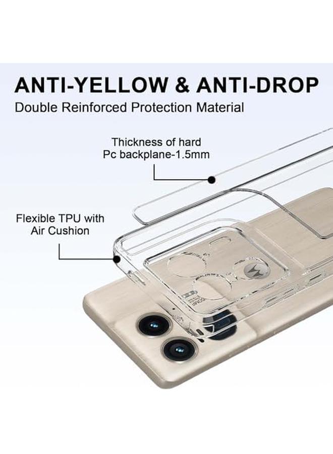 erorex For Motorola Edge 50 Ultra Case Compatible With Mag Safe Wireless Charging Magnetic Pc Transparent Anti Yellowing Crystal Clear Hard Back Protective Cover For Motorola Edge 50 Ultra - Image 3