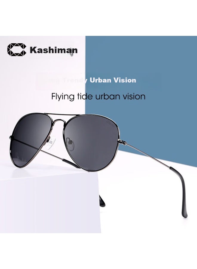 Caxman Polarized Aviator Sungl For Men And Women Hd Driving Gl S1-gunmetal Grey Lens - Image 1
