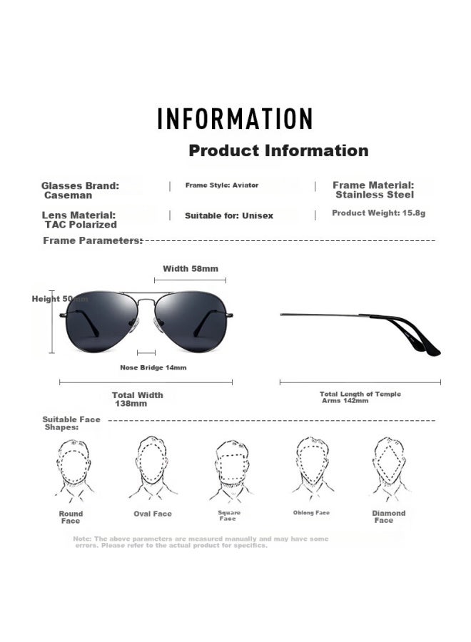 Caxman Polarized Aviator Sungl For Men And Women Hd Driving Gl S1-gunmetal Grey Lens - Image 2