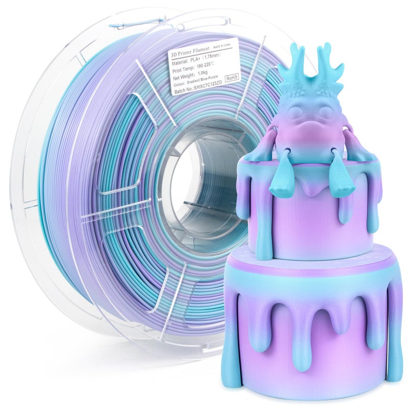 iSANMATE PLA Plus Rainbow Filament 175mm Fast Change Multicolor Bluish Green Purple 1KG22lb