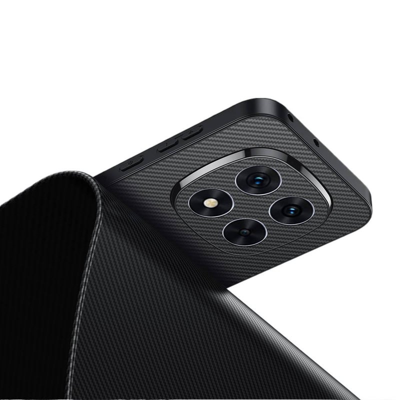 MS Protective Case for Redmi K80 with Carbon Fiber Texture and Drop Protection plus Shockproof plus Matte Finish in Black - Image 5