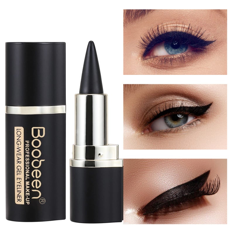 Boobeen Black Eyeliner Pencil - Quick Drying, Waterproof & Smudge-proof All Day Gel Eyeliner - Create Statement Eye Look - Image 3