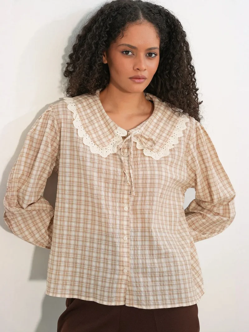 BDART Women's Plaid Viscose Poplin Shirt